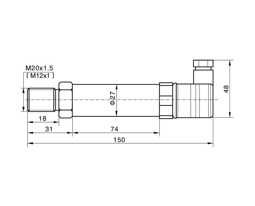 Dimension Drawing of Cavityless Diffused Silicon Pressure Transducer