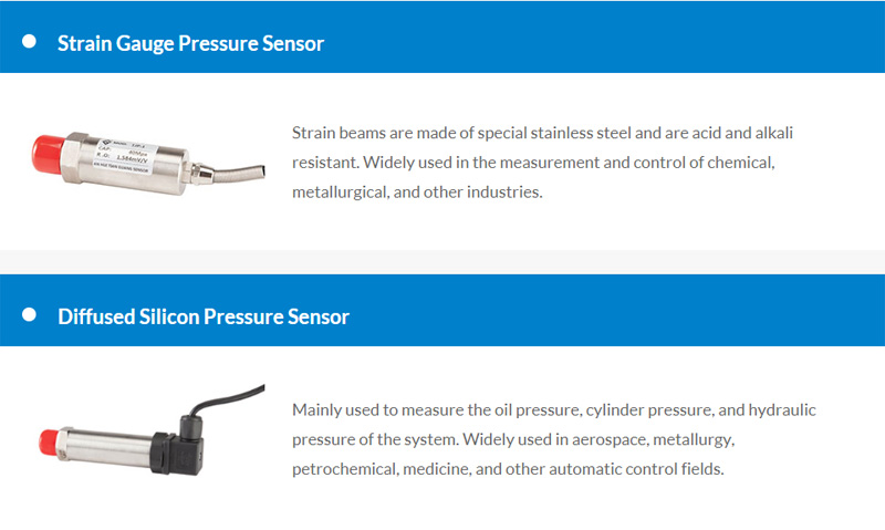 pressure sensor types